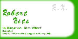 robert nits business card